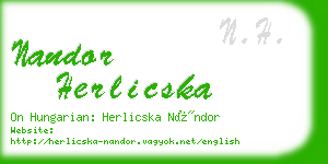 nandor herlicska business card